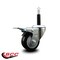 Service Caster 3'' Black Poly Swivel 3/4'' Expanding Stem Caster Total Lock Brake SCC-EXTTL20S314-PPUB-BLK-34 - alternate 3